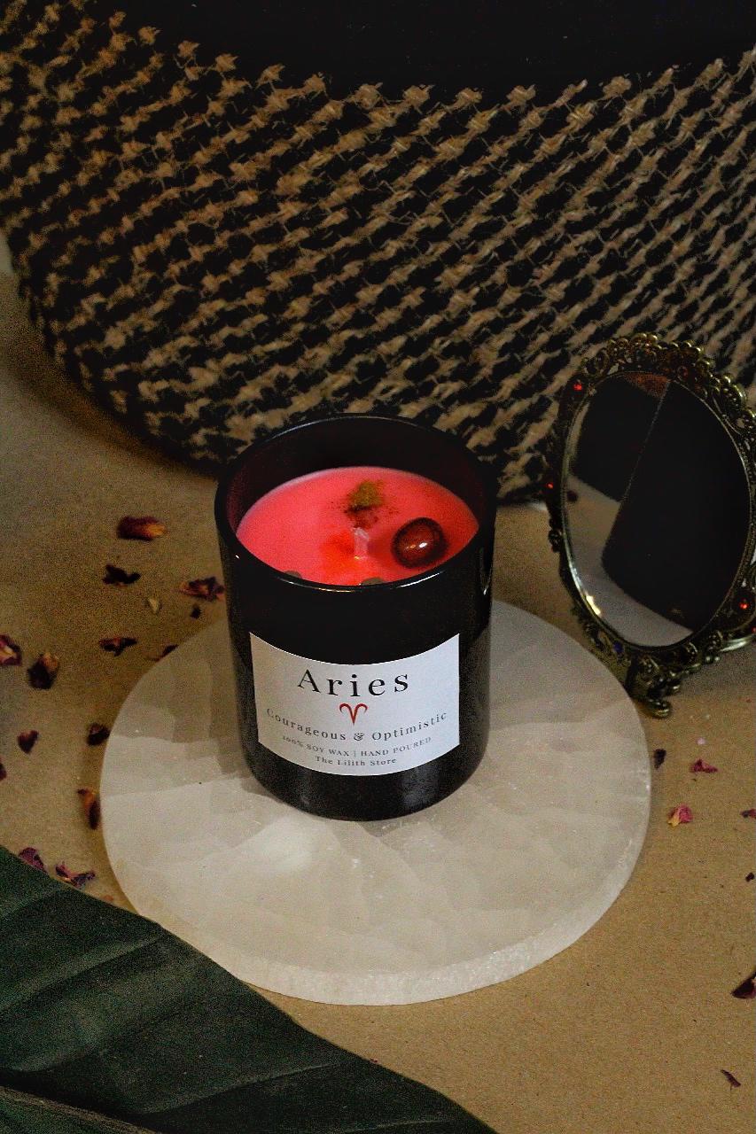 Aries Zodiac Scented Soy Candle - 170 Gm