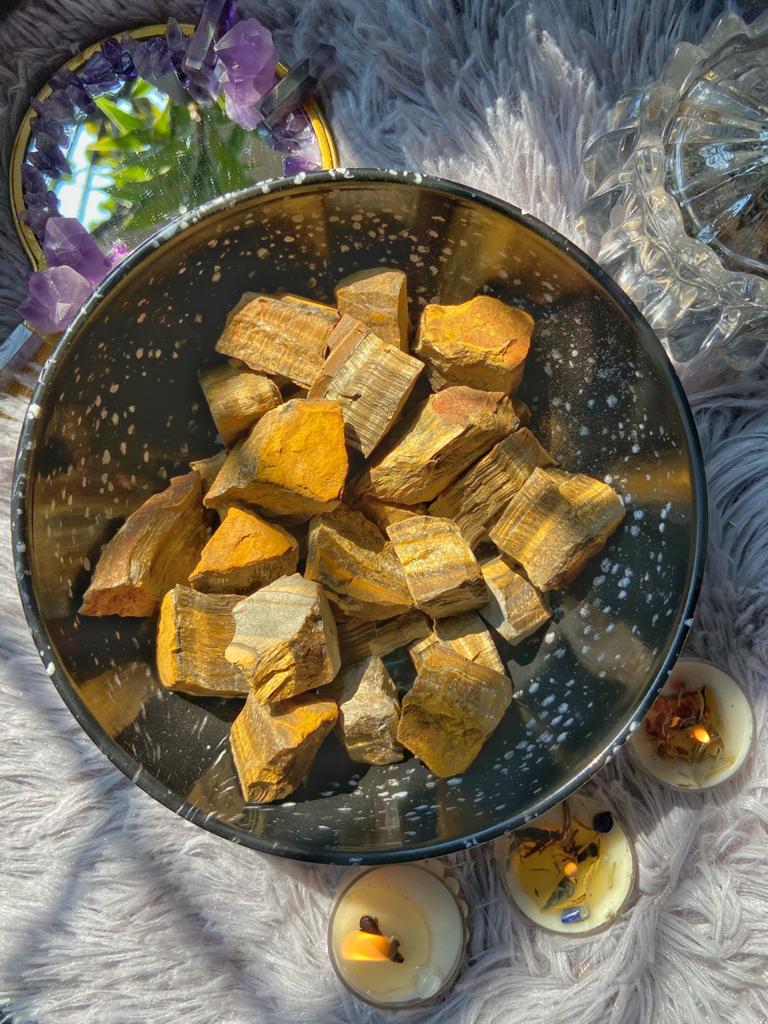 Tigers Eye Raw Stone | For Protection Against Evil Crystal