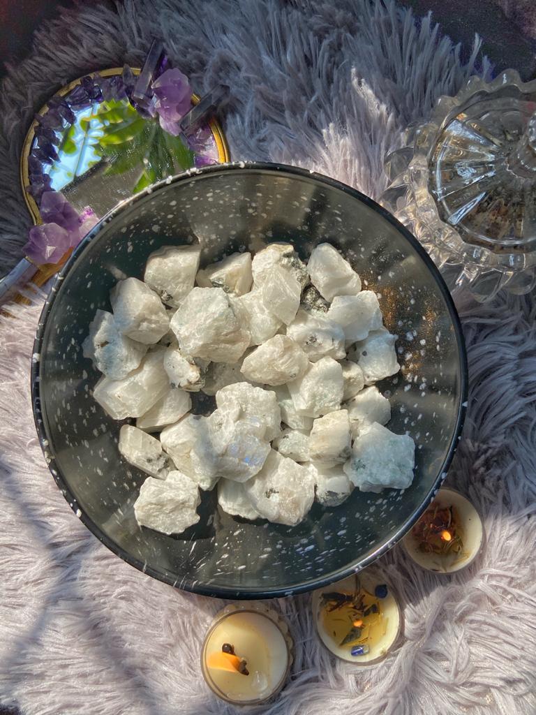 Rainbow Moonstone Mini Raw Stone | For Compassion & Empathy Crystal