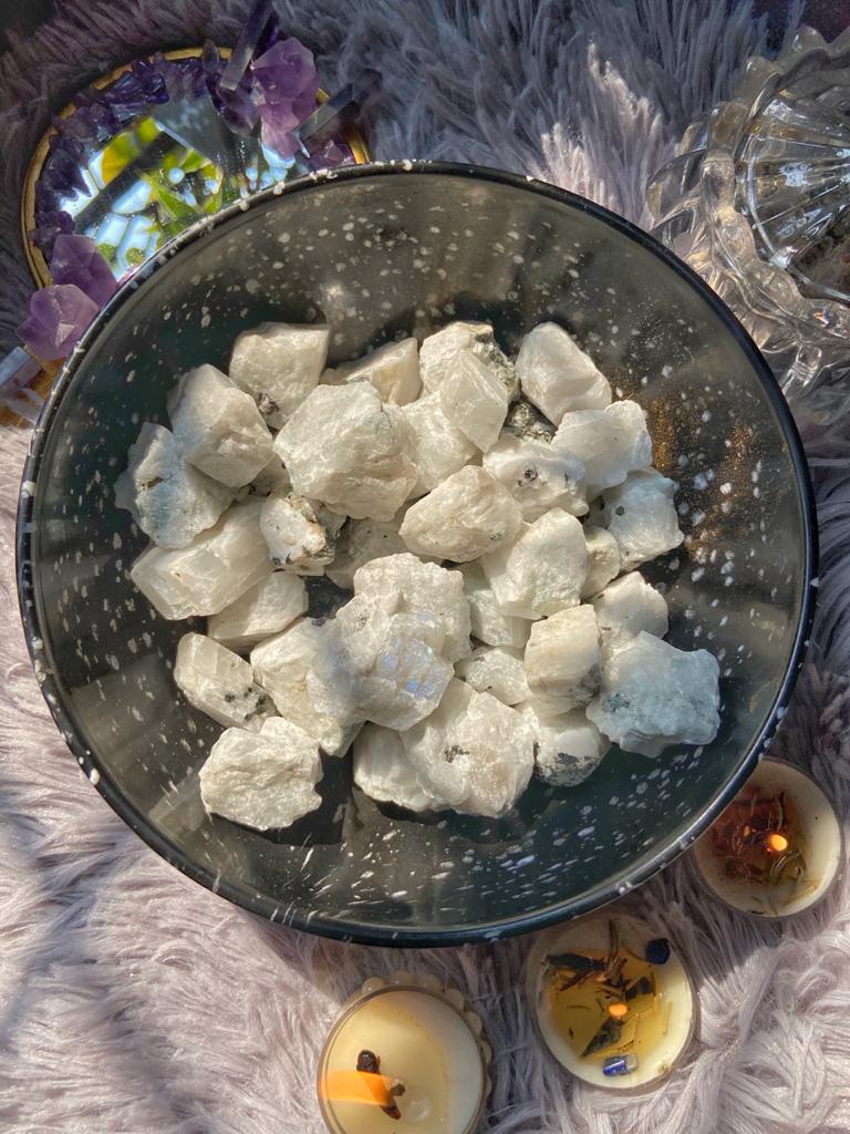 Rainbow Moonstone Mini Raw Stone | For Compassion & Empathy Crystal