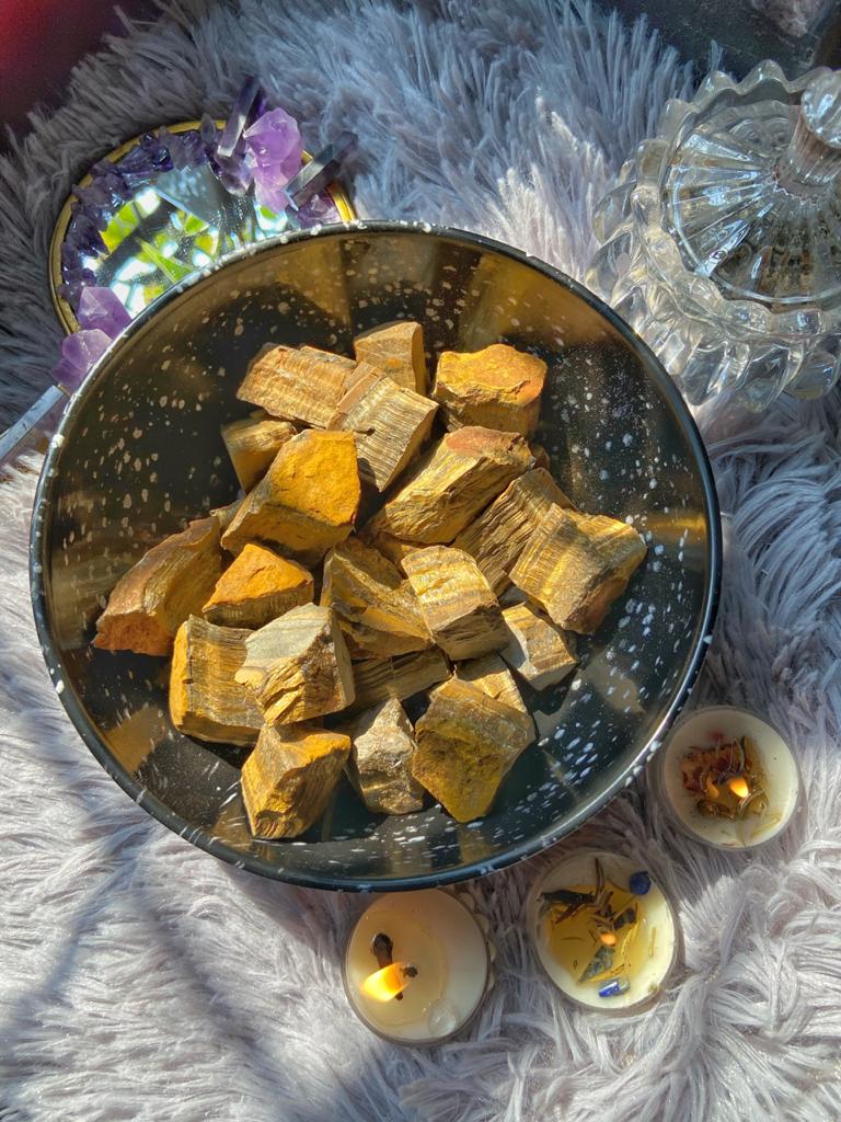 Tigers Eye Raw Stone | For Protection Against Evil Crystal