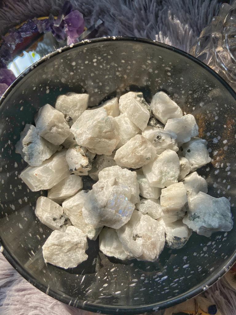 Rainbow Moonstone Mini Raw Stone | For Compassion & Empathy Crystal