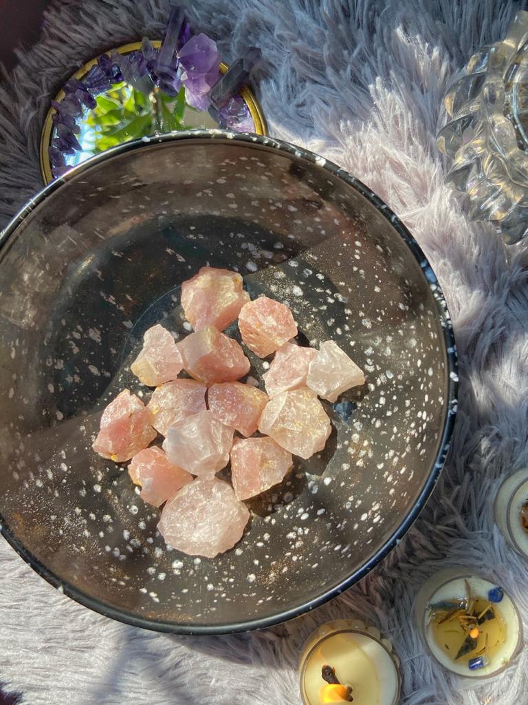 Rose Quartz Raw Stone | For Love & Self Confidence Crystal Stones