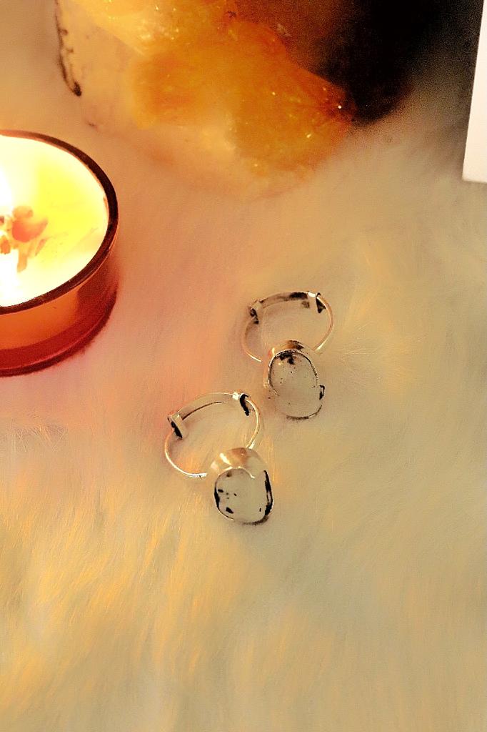 Moonstone Tumble Silver Ring Crystal Jewellery