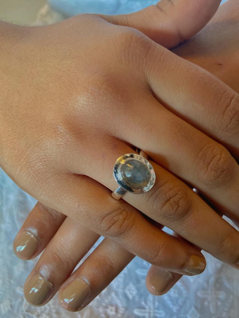 Labradorite Silver Ring Crystal Jewellery