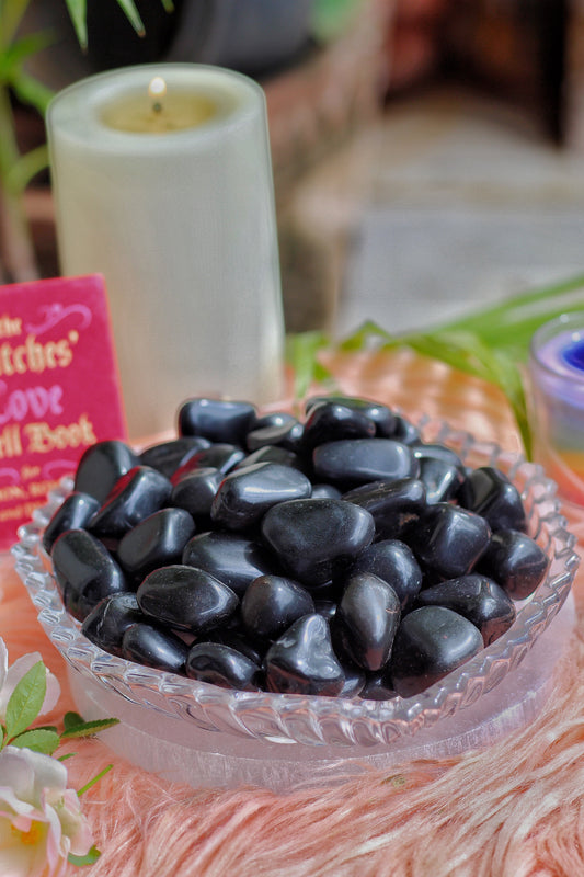 Black Onyx Tumble | Protection Against Negativity & Evil Eye Crystal Stones