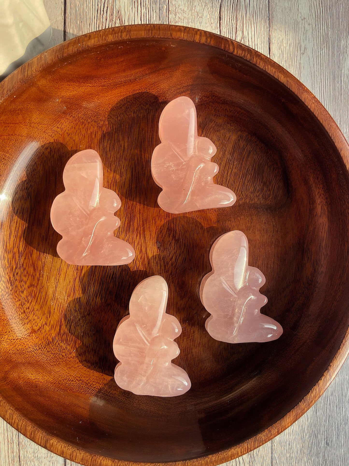 Rose Quartz Fairy Carving Crystal & Stones