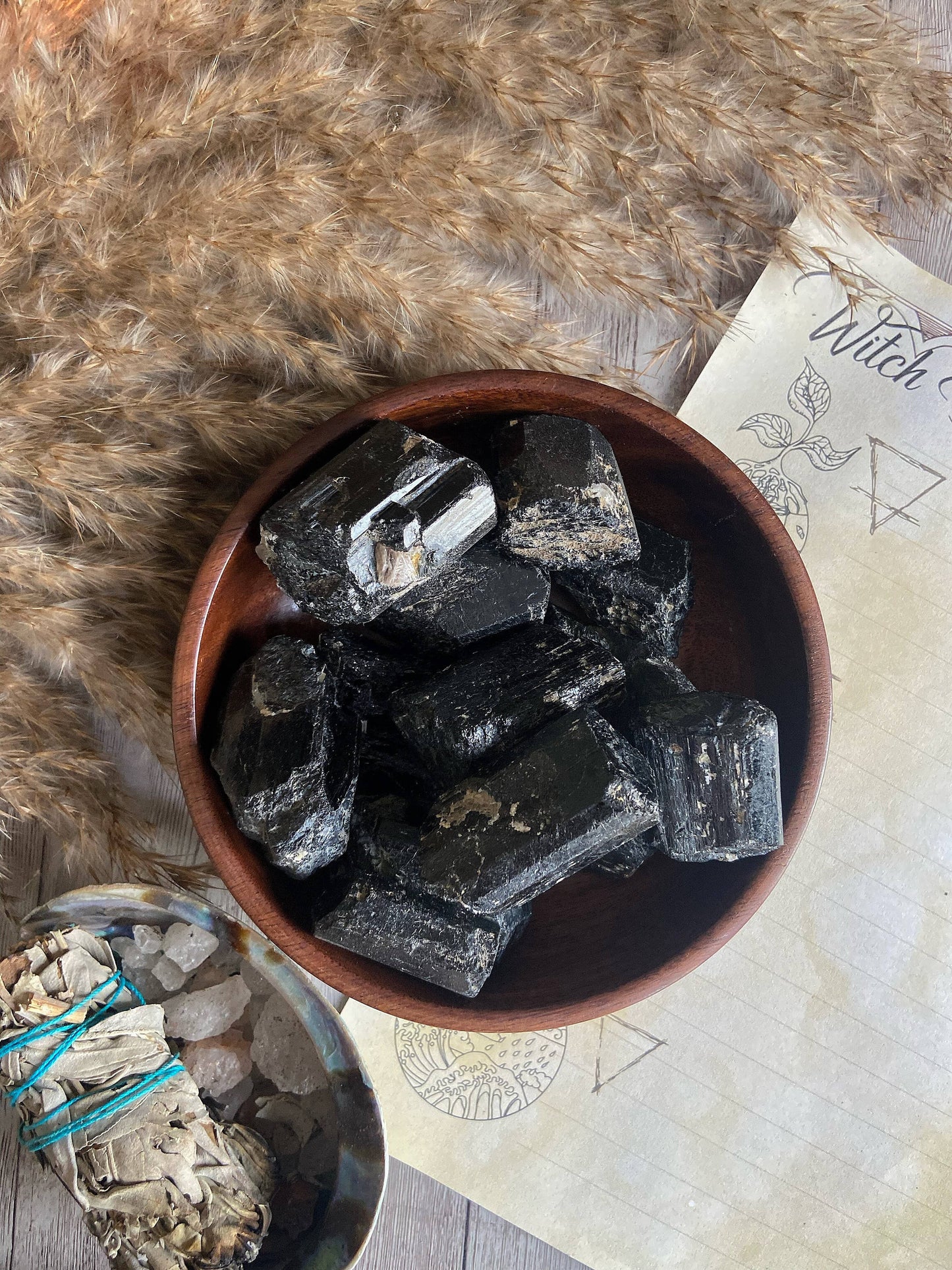 Black Tourmaline Raw Chunk Crystal & Stones