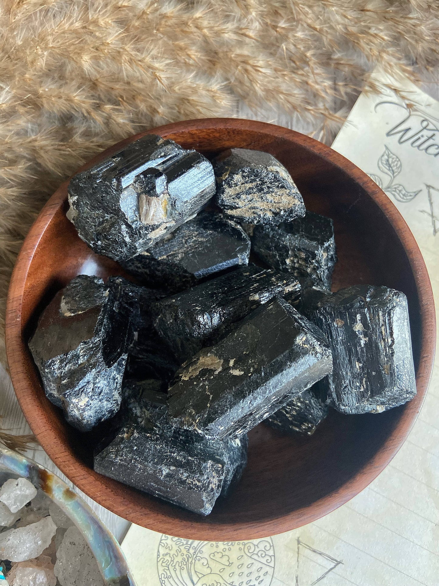 Black Tourmaline Raw Chunk Crystal & Stones