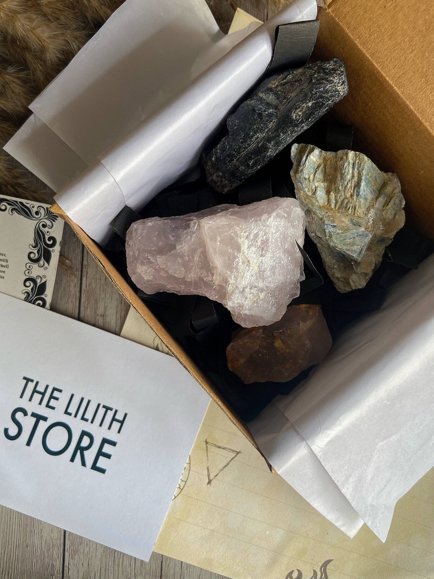 Raw Stones - Set Of 4 Crystal &
