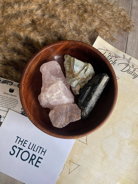 Raw Stones - Set Of 4 Crystal &