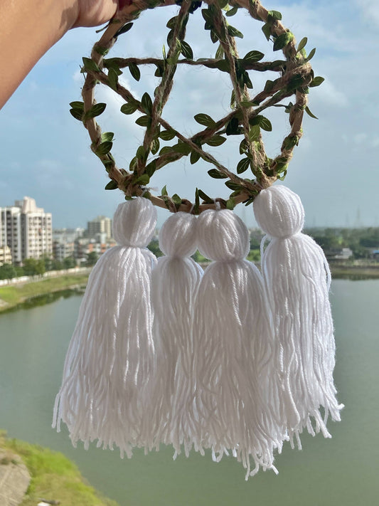 Wall Hanging Mini Dreamcatcher With Pentacle Symbol