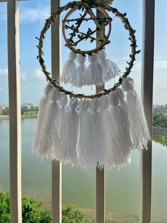 Wall Hanging Dreamcatcher With Pentacle Symbol