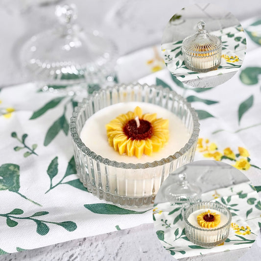 Sunflower Soy Scented Candle | Decorative Jar