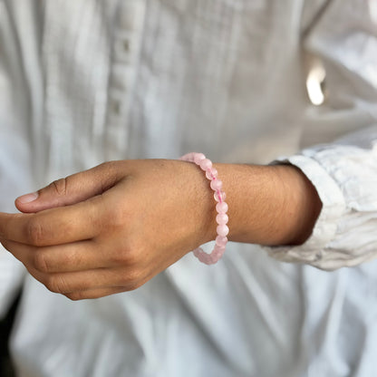 Rose Quartz Bead Bracelet - 6mm | Stone of Love & Self Love