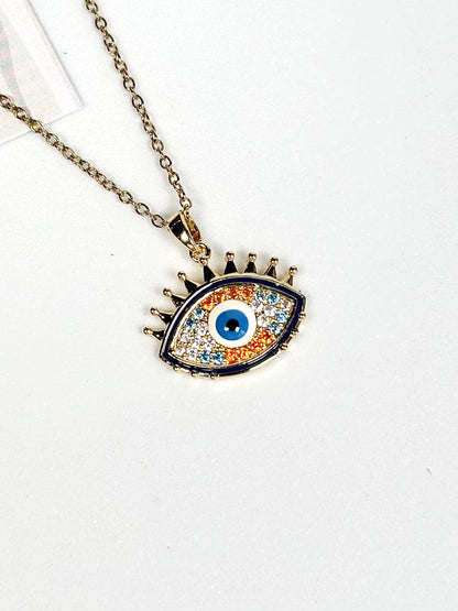 Evil Eye Pendant Necklace | Gold-Plated Stainless Steel | The Lilith Store