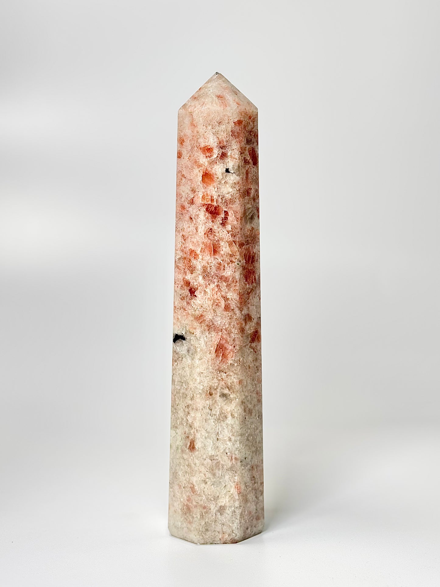 Eight Facet Sunstone Tower – 700g - Radiance, Warmth & Uplifting Energy