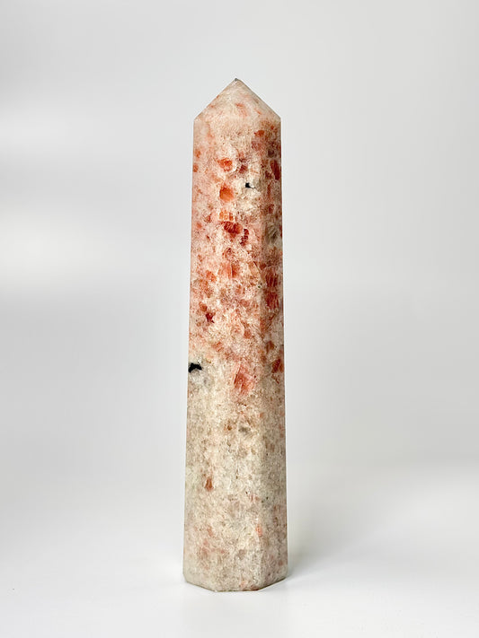 Eight Facet Sunstone Tower – 700g - Radiance, Warmth & Uplifting Energy