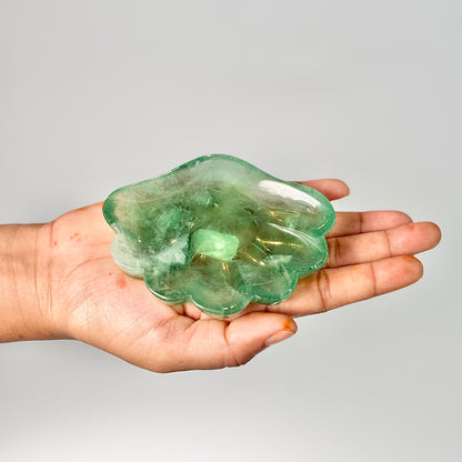 Green Fluorite Shell Bowl