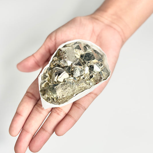 Peruvian Pyrite Cluster – 318g -Golden Brilliance & Striking Presence
