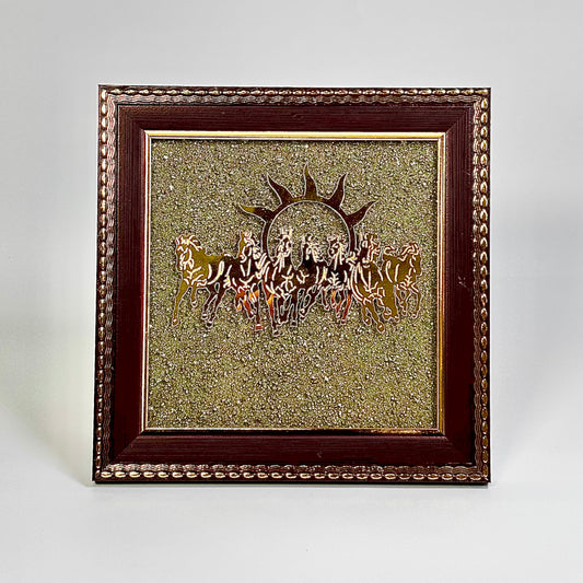 Seven Horse Pyrite Dust Frame