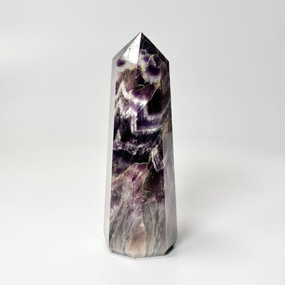 Eight Facet Chevron Amethyst Tower – 527g - Balanced Energy & Refined Clarity