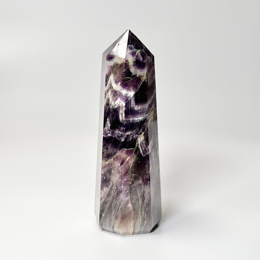 Eight Facet Chevron Amethyst Tower – 527g - Balanced Energy & Refined Clarity