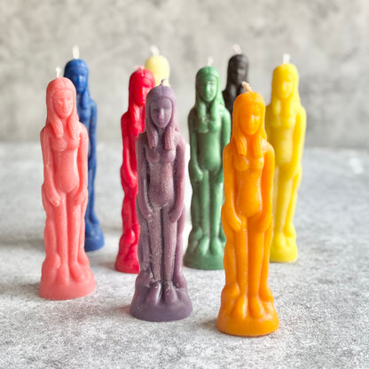 Female Figurine Beeswax Candle | Colour Option Available