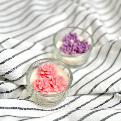 Floral Decorative Tealight Candle - Set of 2