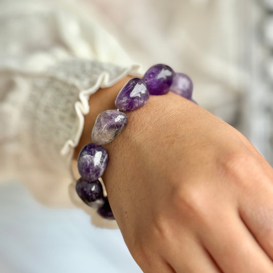 Amethyst Tumble Bracelet |  Stone for activating Third Eye