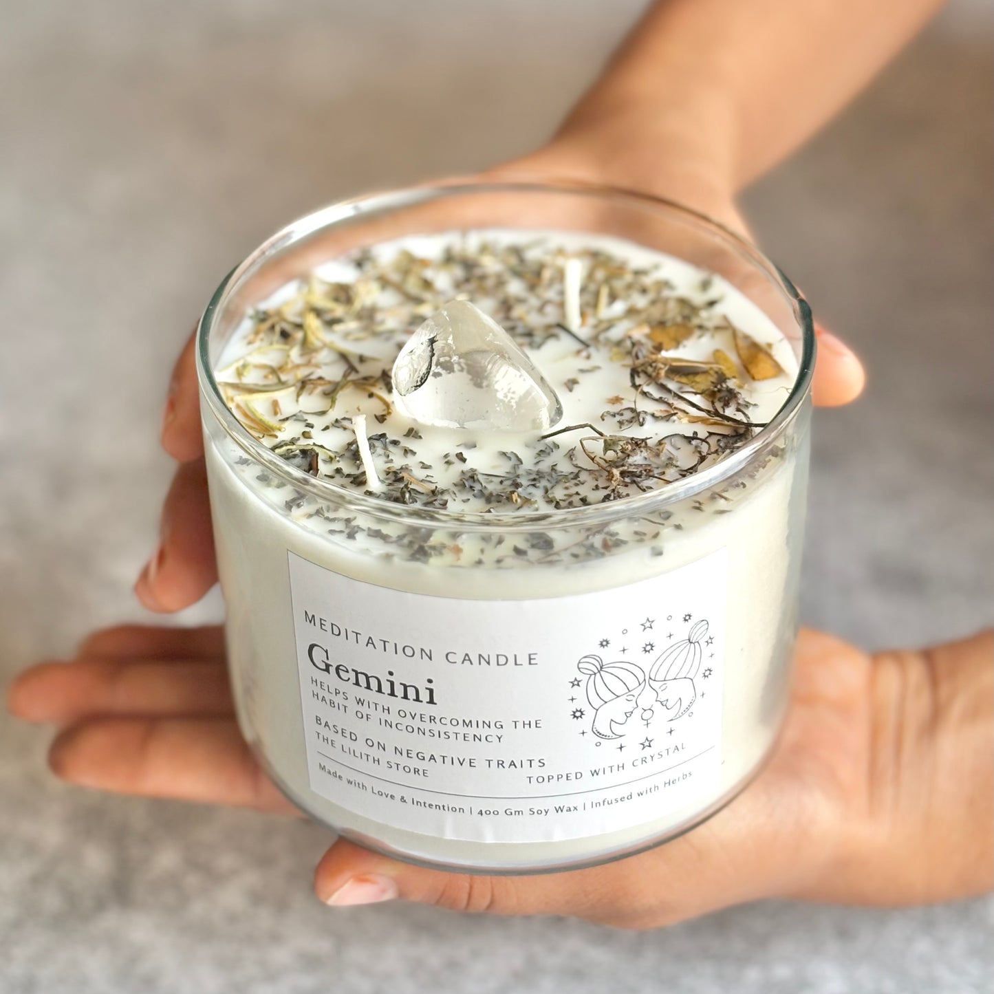 Gemini Zodiac Soy Intention Candle | 400 Gm