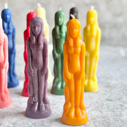 Female Figurine Beeswax Candle | Colour Option Available