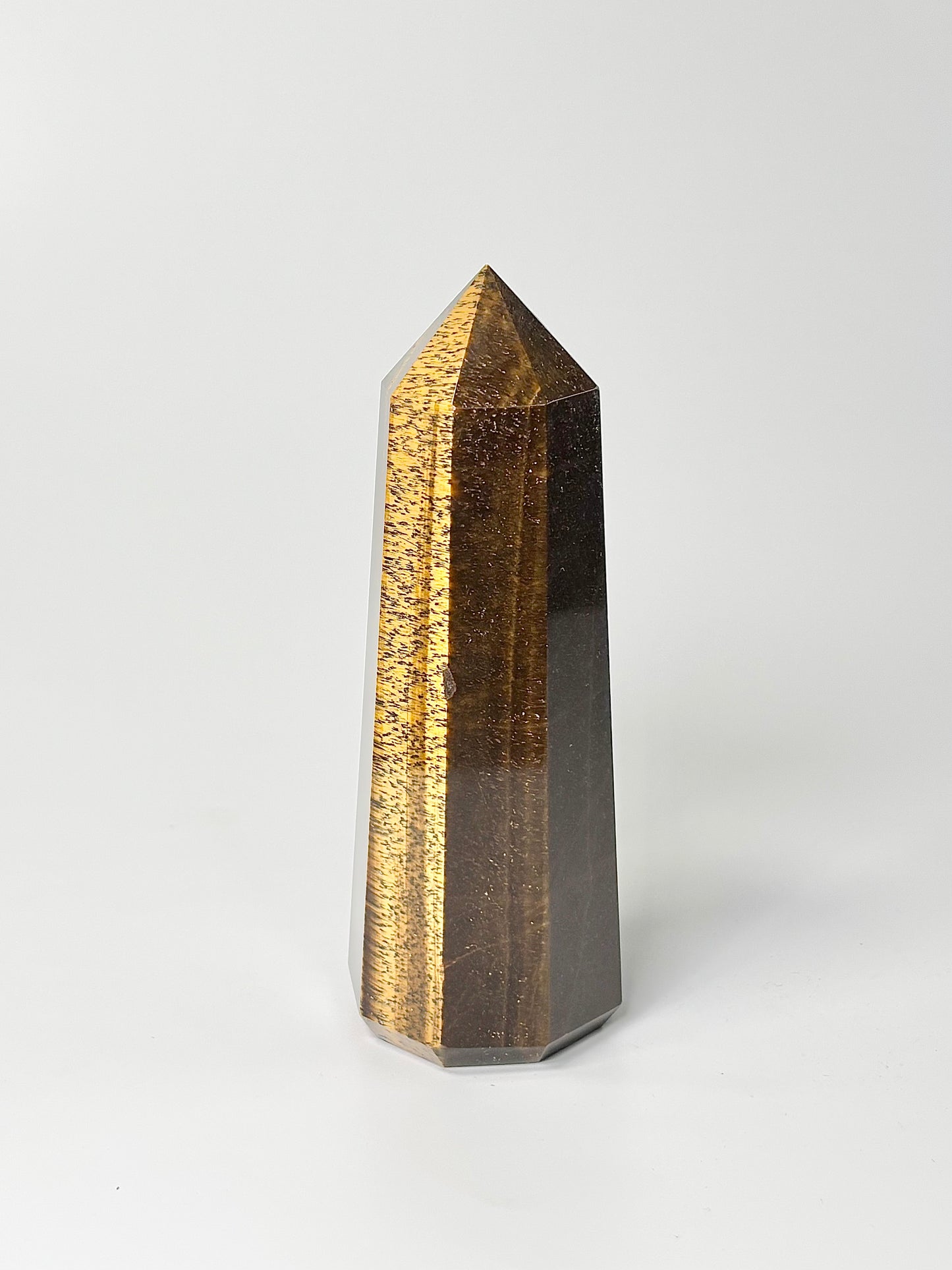 Eight Facet Tiger’s Eye Tower – 330g - Strength, Balance & Timeless Appeal
