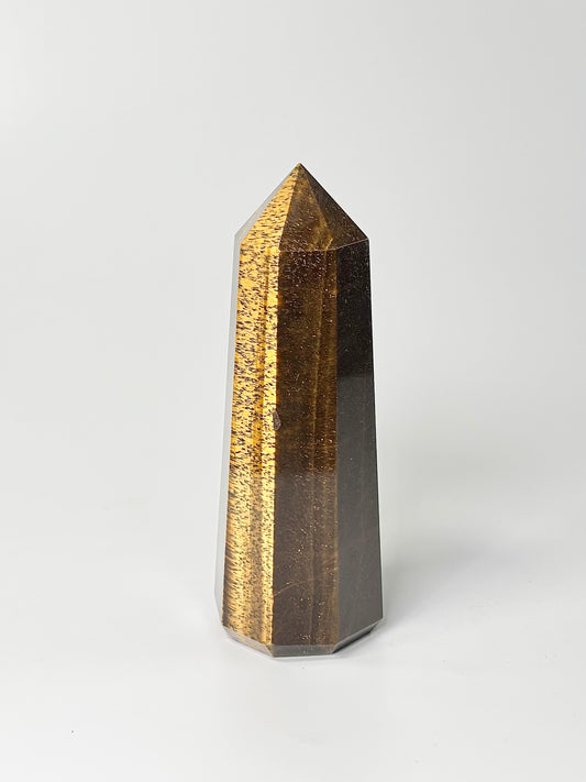 Eight Facet Tiger’s Eye Tower – 330g - Strength, Balance & Timeless Appeal