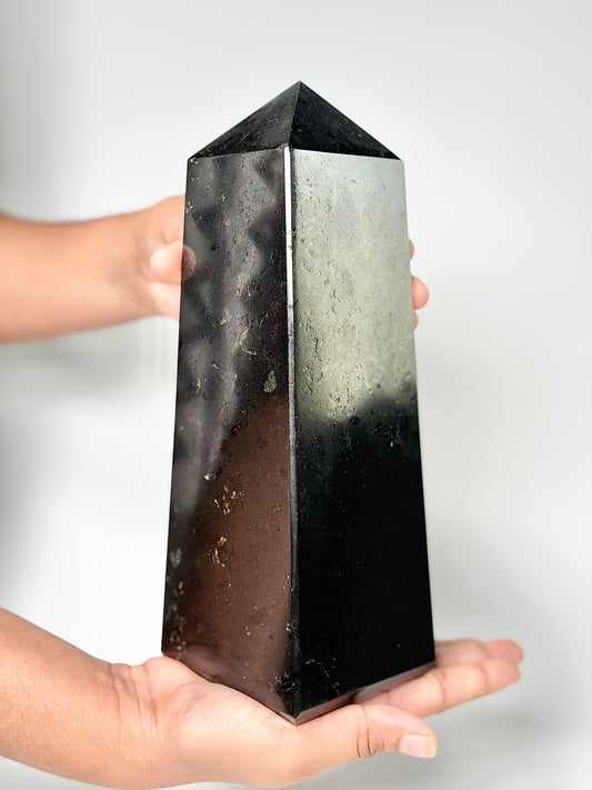 Four Facet Black Tourmaline Tower – 2.5 Kg - Strength, Stability & Refined Style