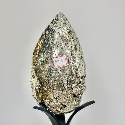 Extra Large Peruvian Pyrite Druzy Egg Carving 5.8 Kg – Abundance & Prosperity