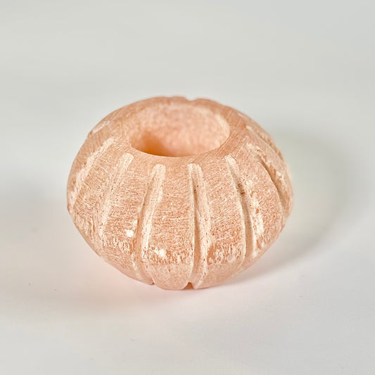 Orange Selenite Candle Holder | Stone for Spiritual work & Cleansing