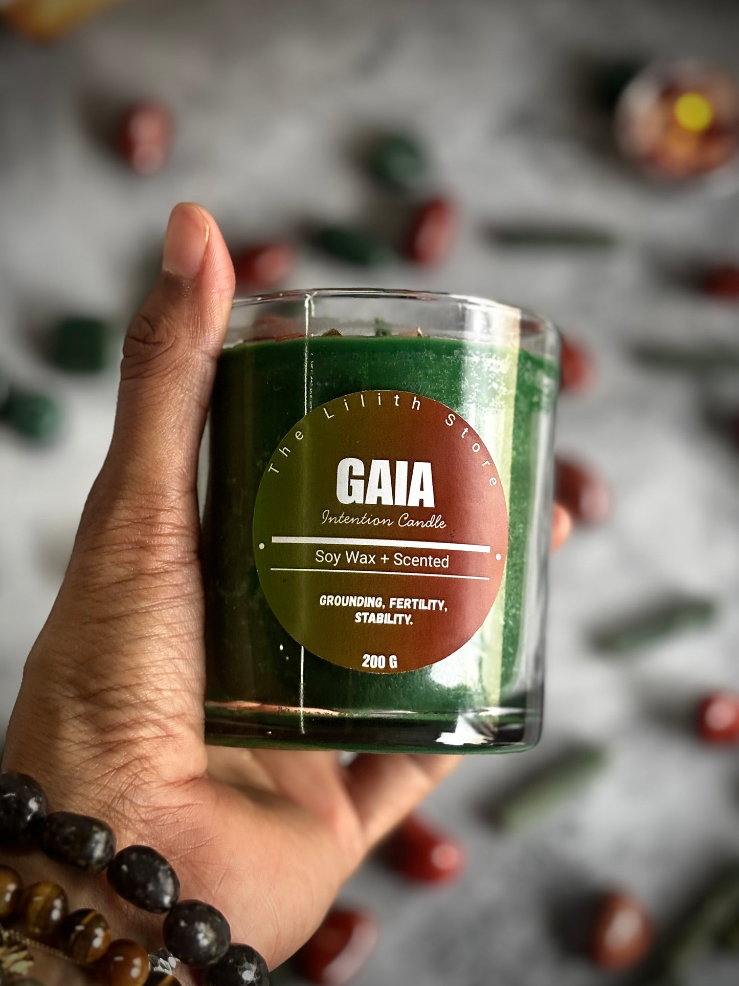 Gaia Altar Candle – 200 g Soy Wax Jar Candle for Ritual & Devotion