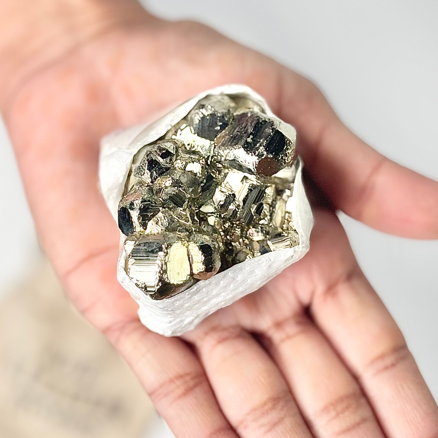 Peruvian Pyrite Cluster – 155g -Golden Brilliance & Striking Presence
