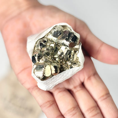 Peruvian Pyrite Cluster – 155g -Golden Brilliance & Striking Presence