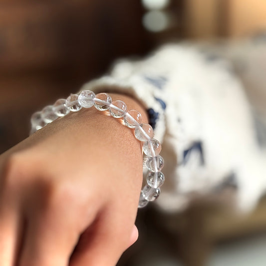 Clear Quartz Beads Bracelet - 8mm | Amplify the Energies