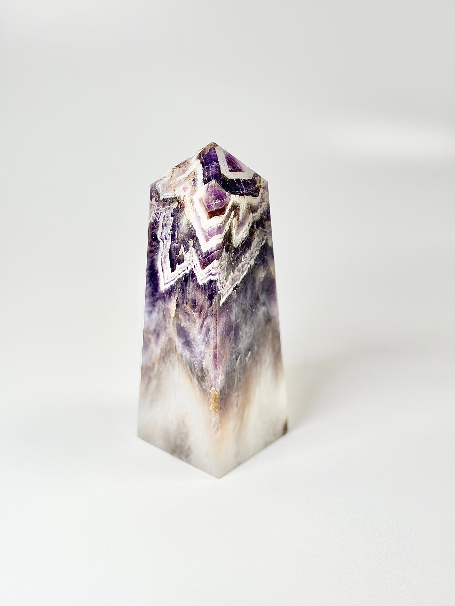 Four Facet Chevron Amethyst Tower – 830g - Amplified Intuition & Focused Healing