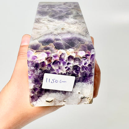 Four Facet Chevron Amethyst Tower – 1150g - Amplified Intuition & Focused Healing
