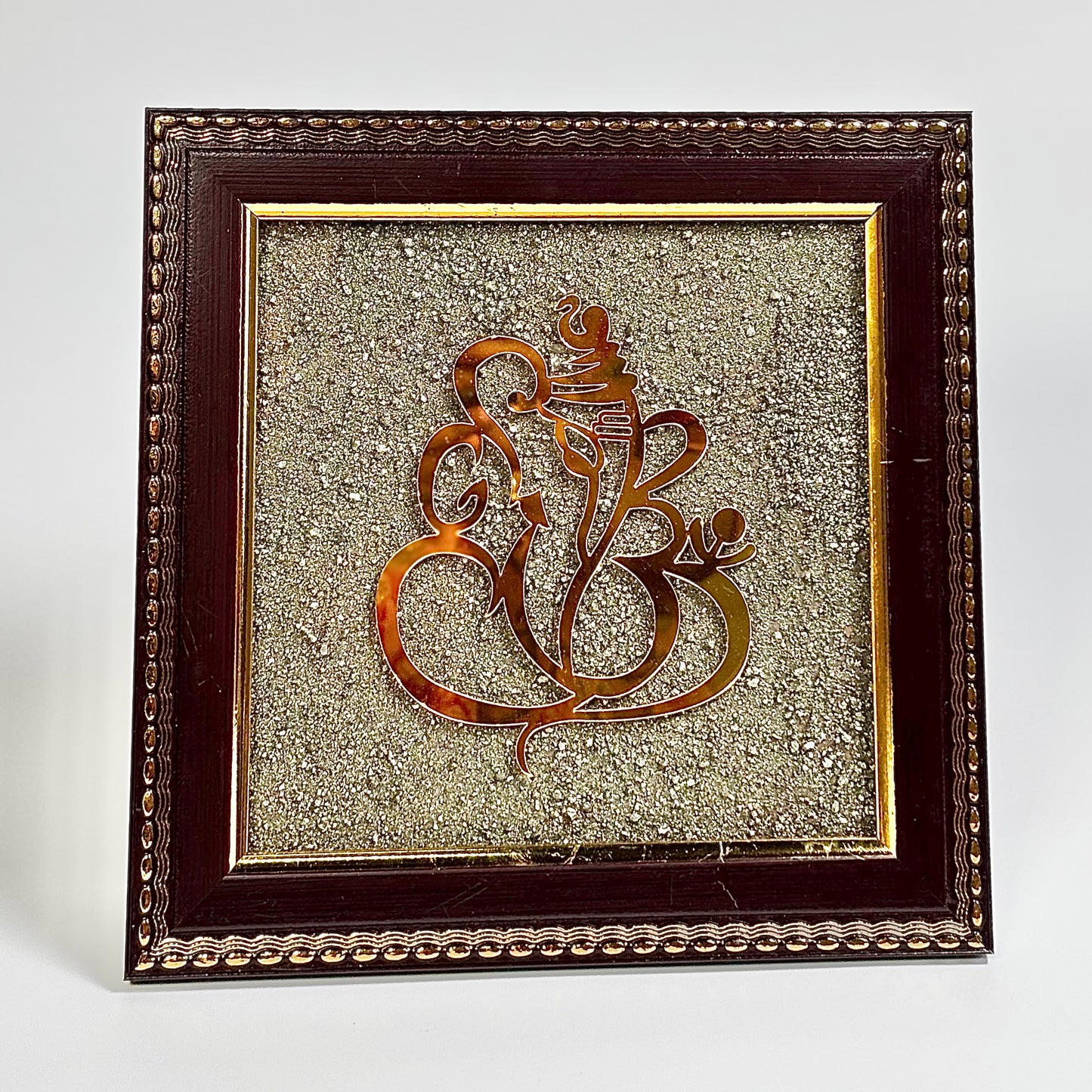 Pyrite Dust Frame with Ganpati Print