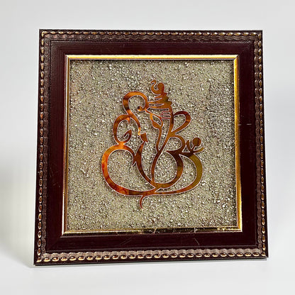Pyrite Dust Frame with Ganpati Print