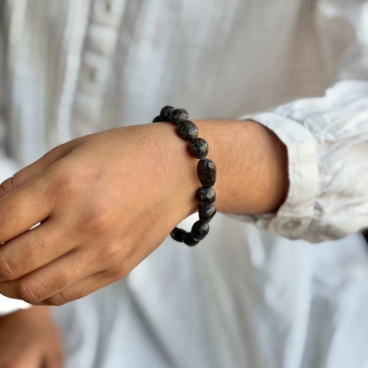 Nuummite Mini Tumble Bracelet | Unlocking Hidden Potentials & Connecting with Inner Power