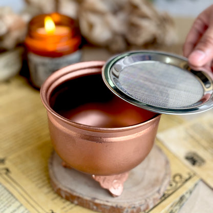 Iron Incense Holder with Rose Gold Finish