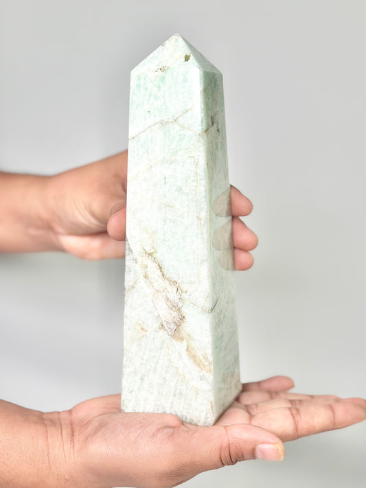 Four Facet Amazonite Tower – 790g - Soothing Colour & Grounded Form