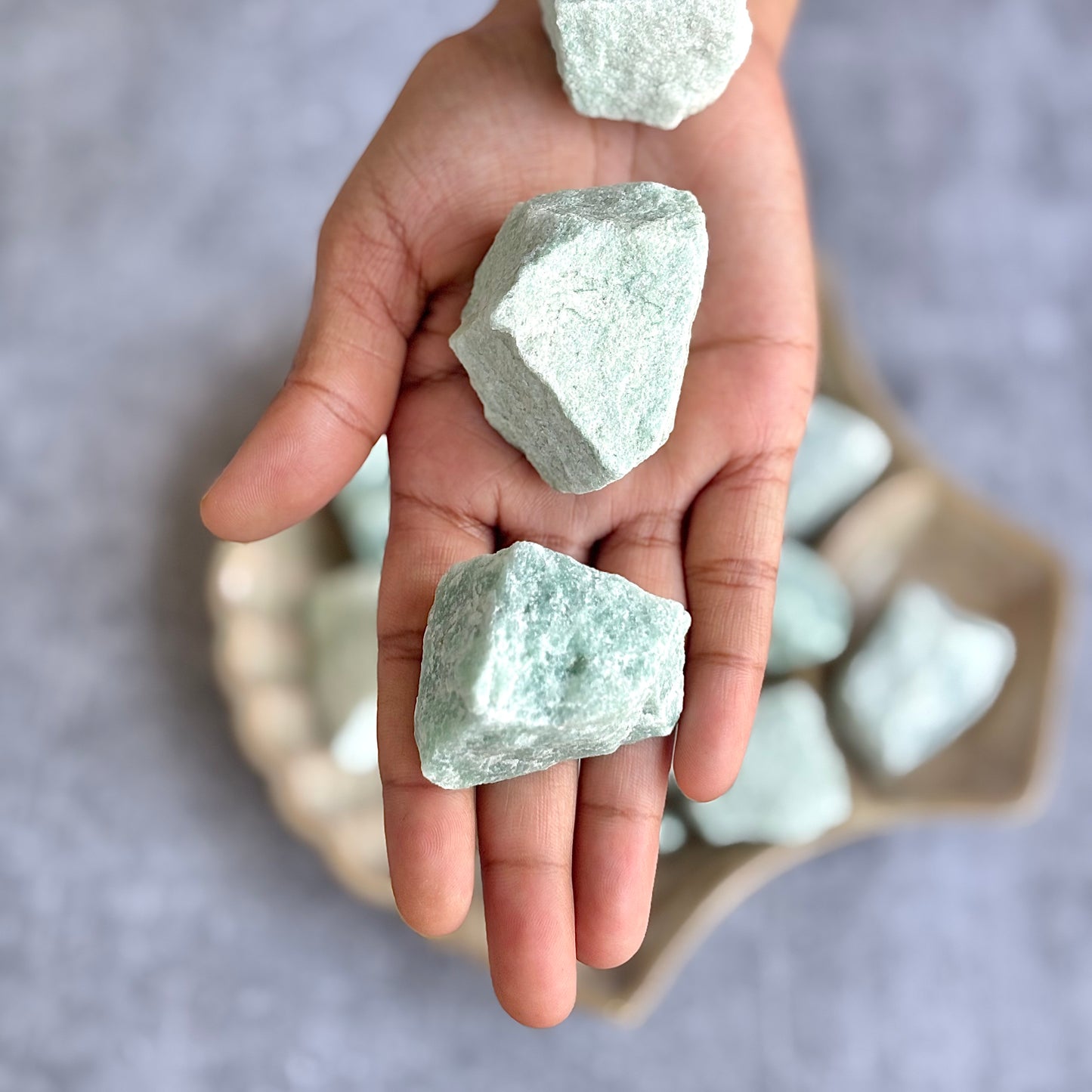 Green Aventurine Mini Raw Stone | Stone for Abundance - Pack of 2