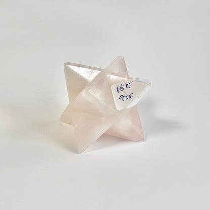 Rose Quartz Large Merakaba Carving - 160 Gm